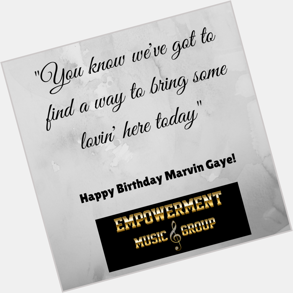 Happy Birthday Marvin Gaye!  