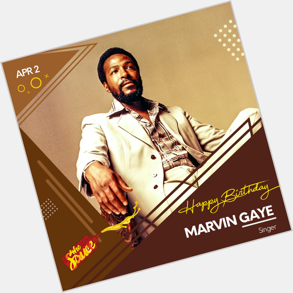 Happy birthday to the late American singer and producer Marvin Gaye, he would be turning 80 today 