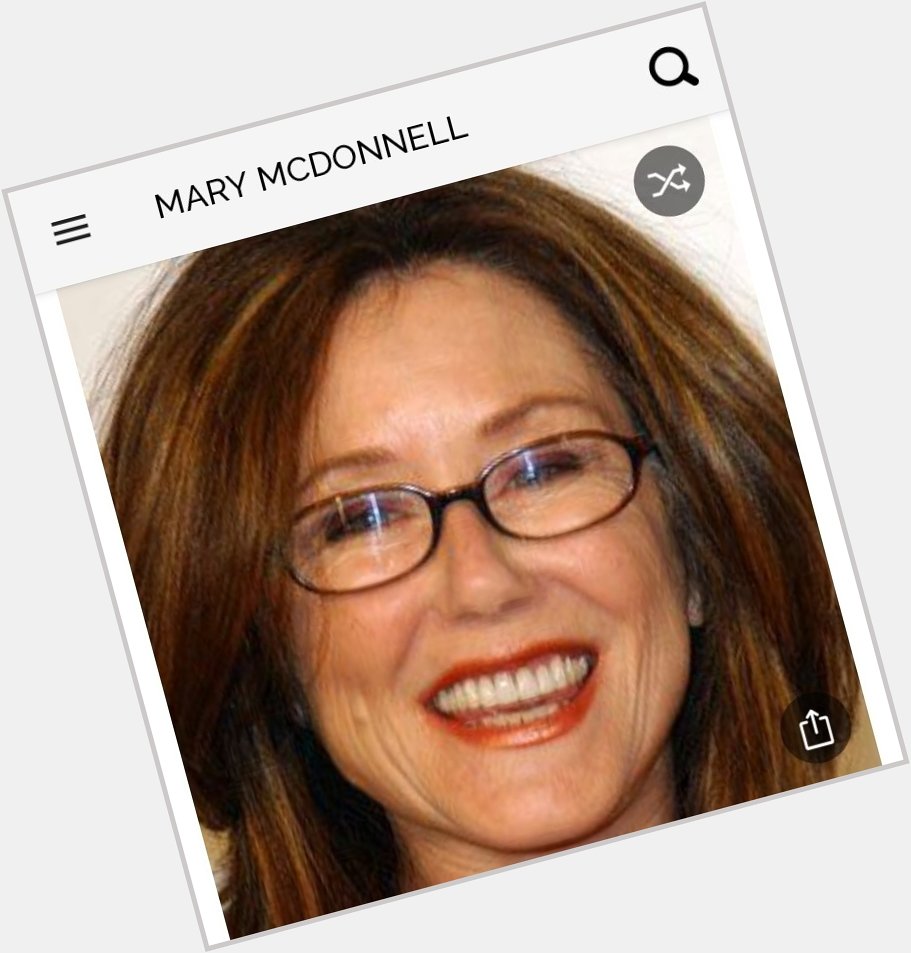 Happy birthday to this great actress.  Happy birthday to Mary McDonnell 