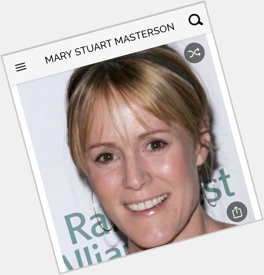 Happy birthday to this great actress.  Happy birthday to Mary Stuart Masterson 