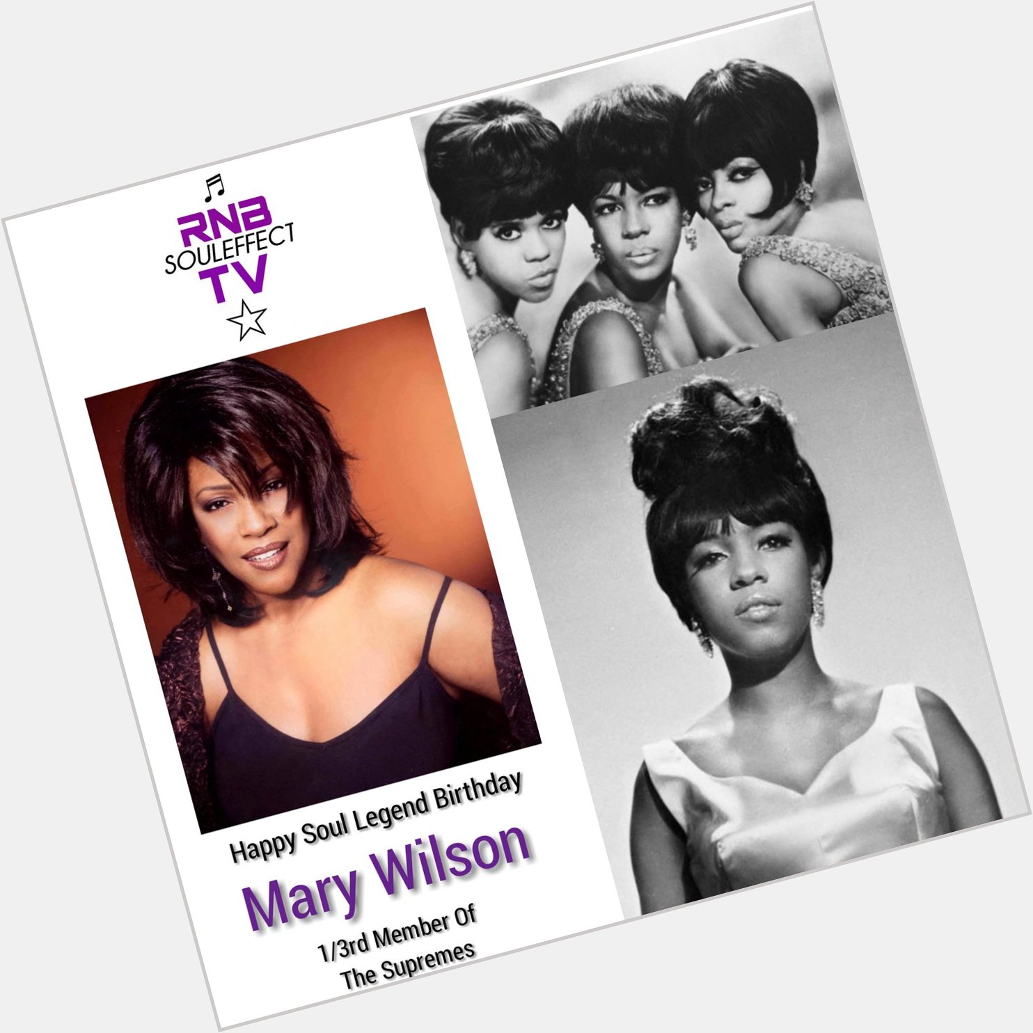 Happy Soul Legend Birthday Mary Wilson 1/3rd Member Of The Supremes 