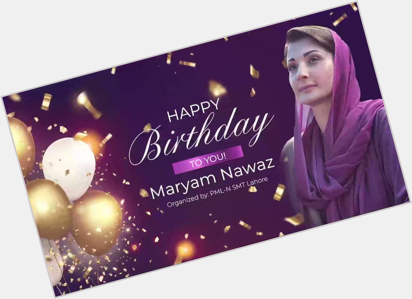 Happy Birthday Boss Maryam Nawaz Sharif.
Lots of prayers for you     