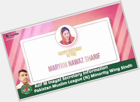 Happy birthday to you my Leader 
Maryam Nawaz Sharif. Best Wishes 