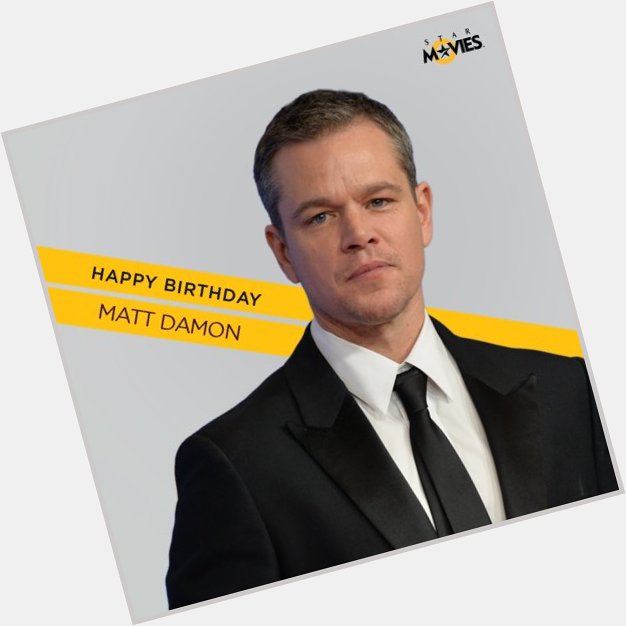 Happy birthday to a man of many talents, Matt Damon! 