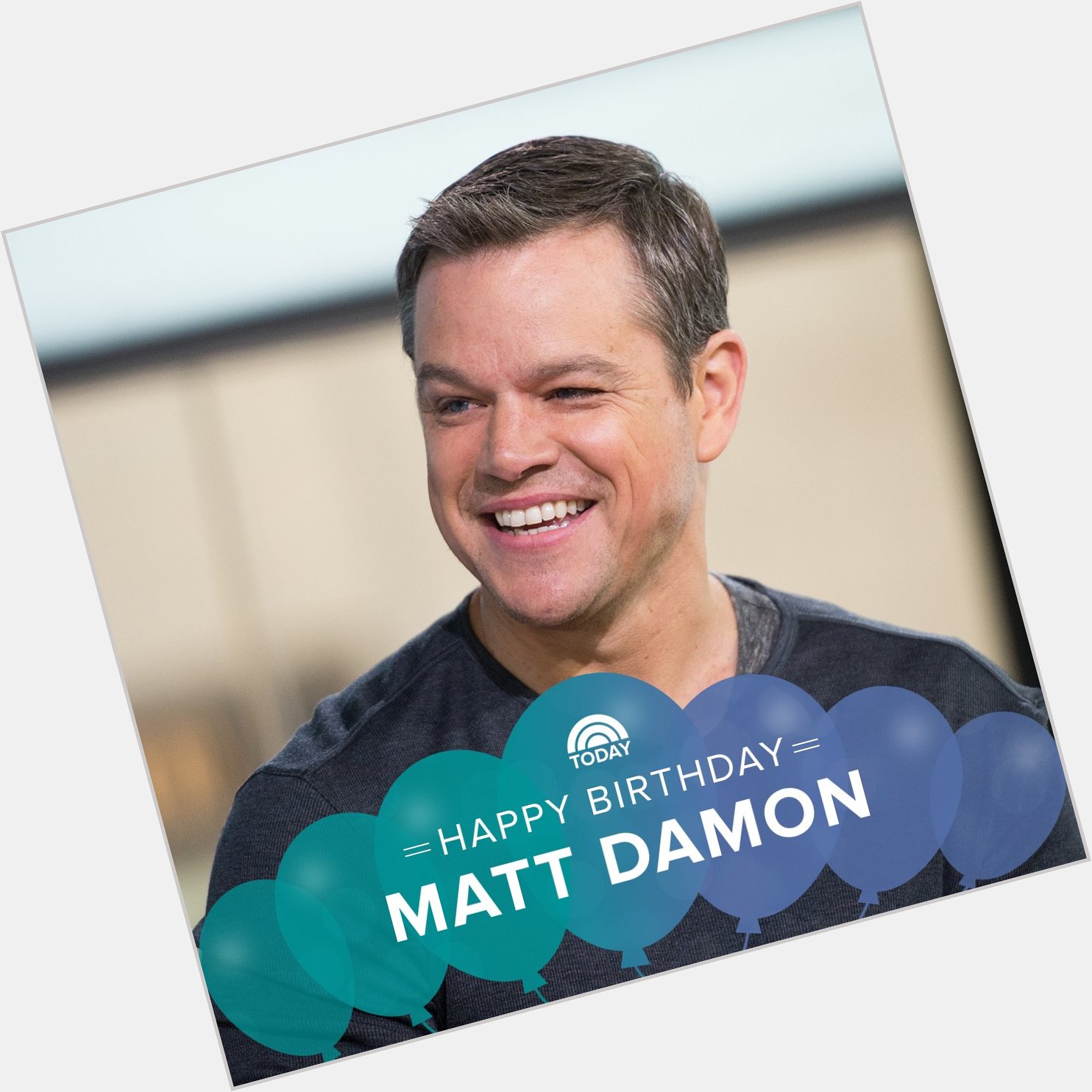 Happy birthday, Matt Damon!  