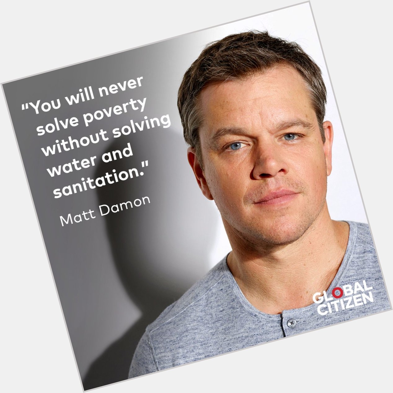 Happy birthday to co-founder Matt Damon! Thanks for being a champion for clean water and sanitation, Matt 