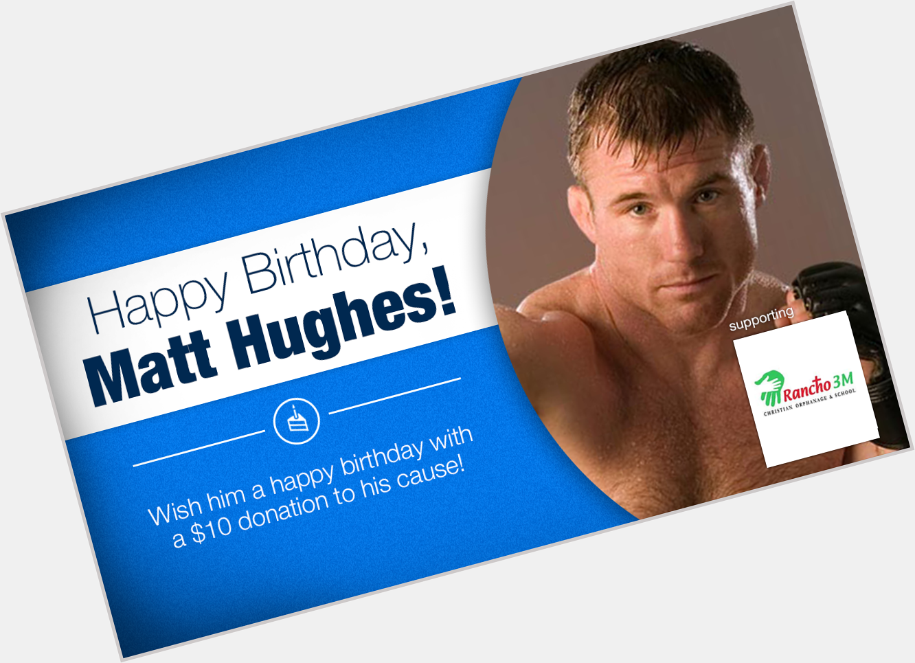 Happy Birthday Wish him a happy birthday with a donation to his cause!  