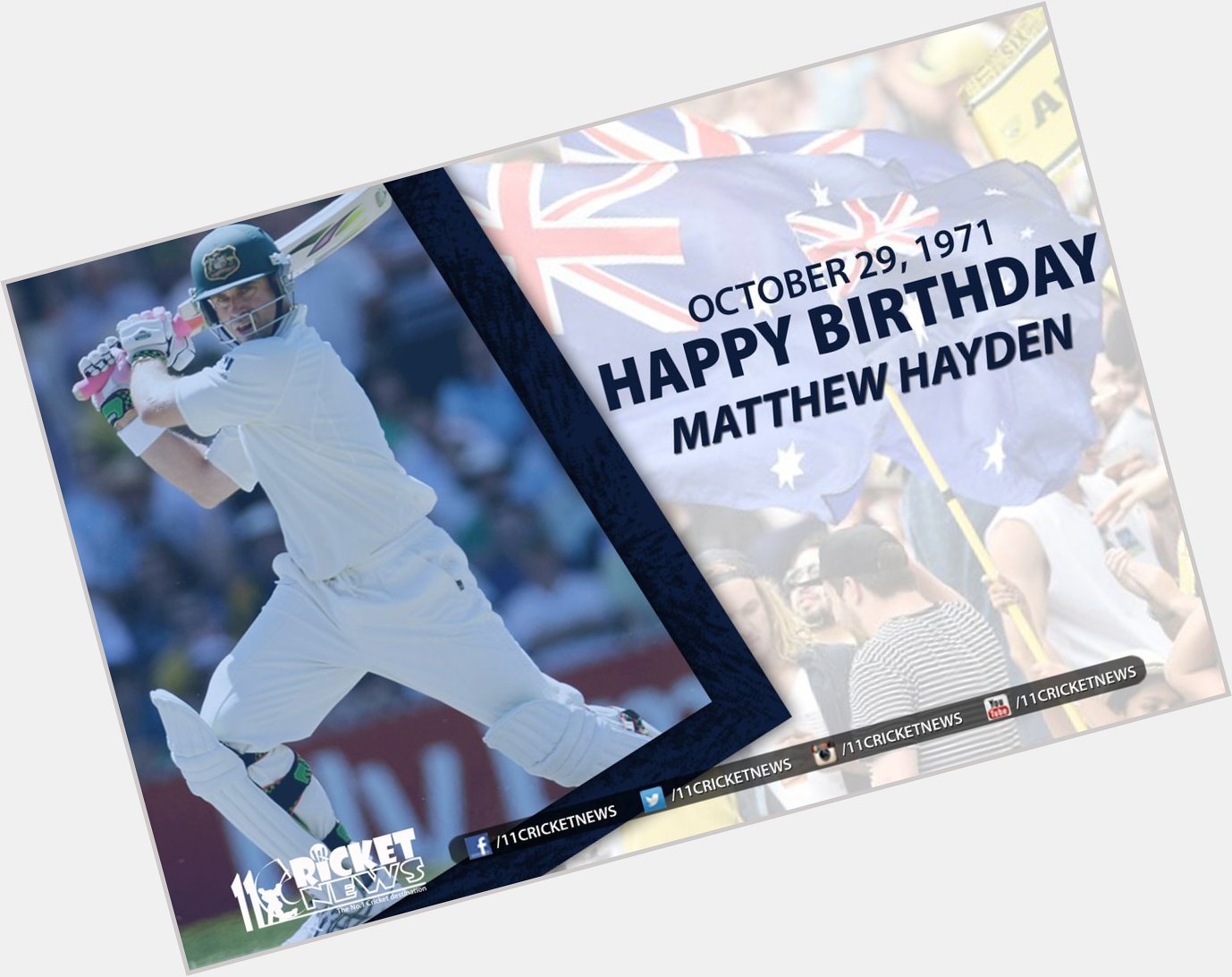Happy Birthday \" Matthew Hayden\" He turns 51 today 
