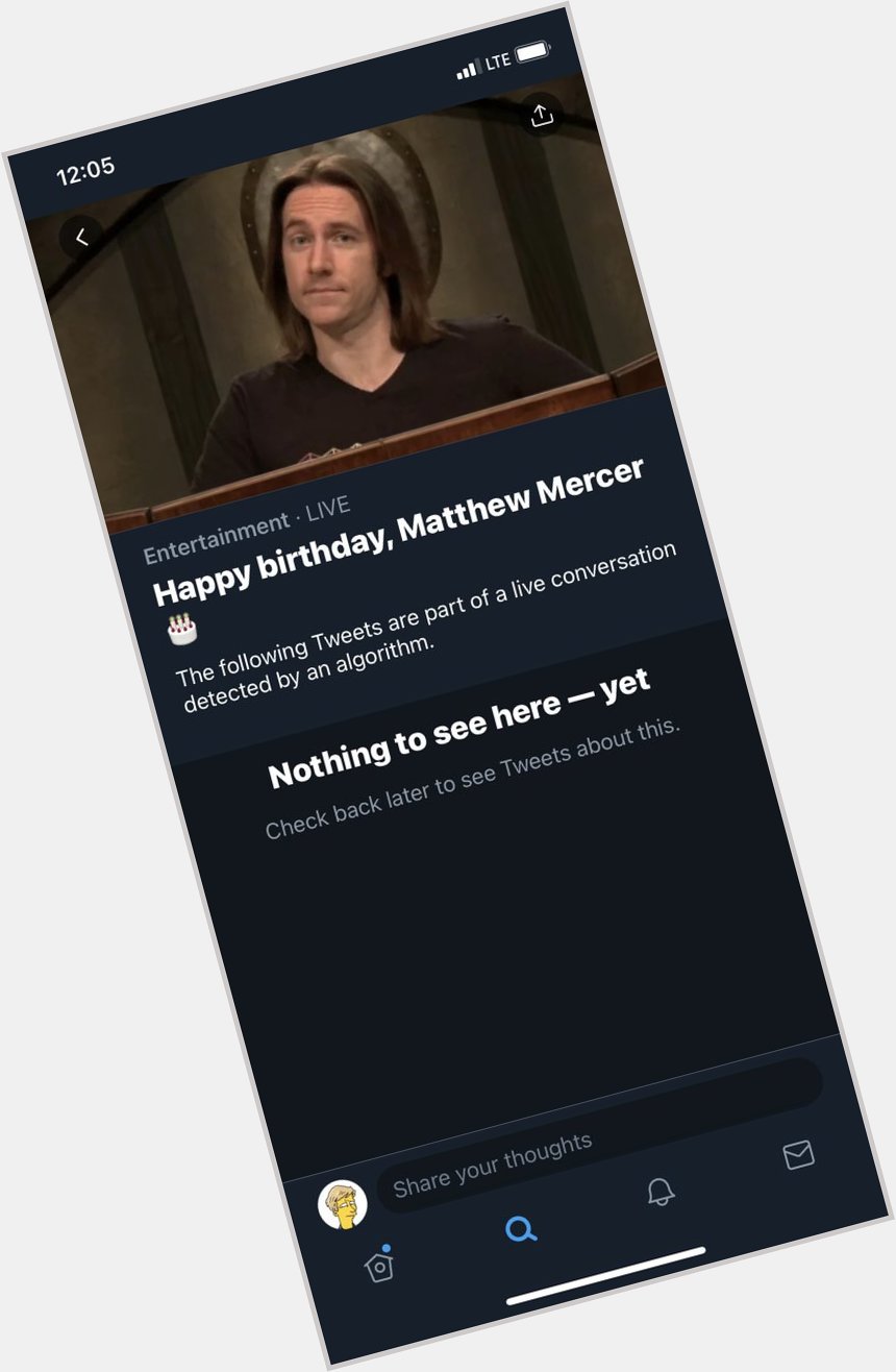 Happy birthday Matthew Mercer. I thought I should get the party started. 