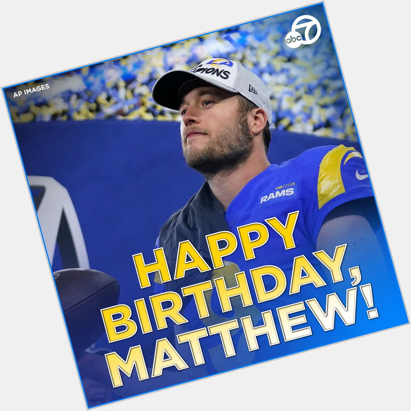 Happy birthday, Matthew Stafford!   Up next: 56 at  