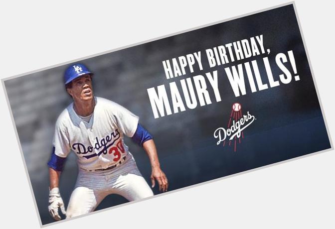 Happy birthday to the Dodgers all-time stolen base leader, Maury Wills! 