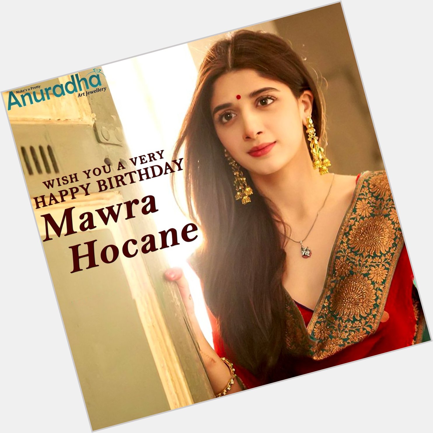  Anuradha Art Jewellery Wishes a Very Happy Birthday to Mawra Hocane 