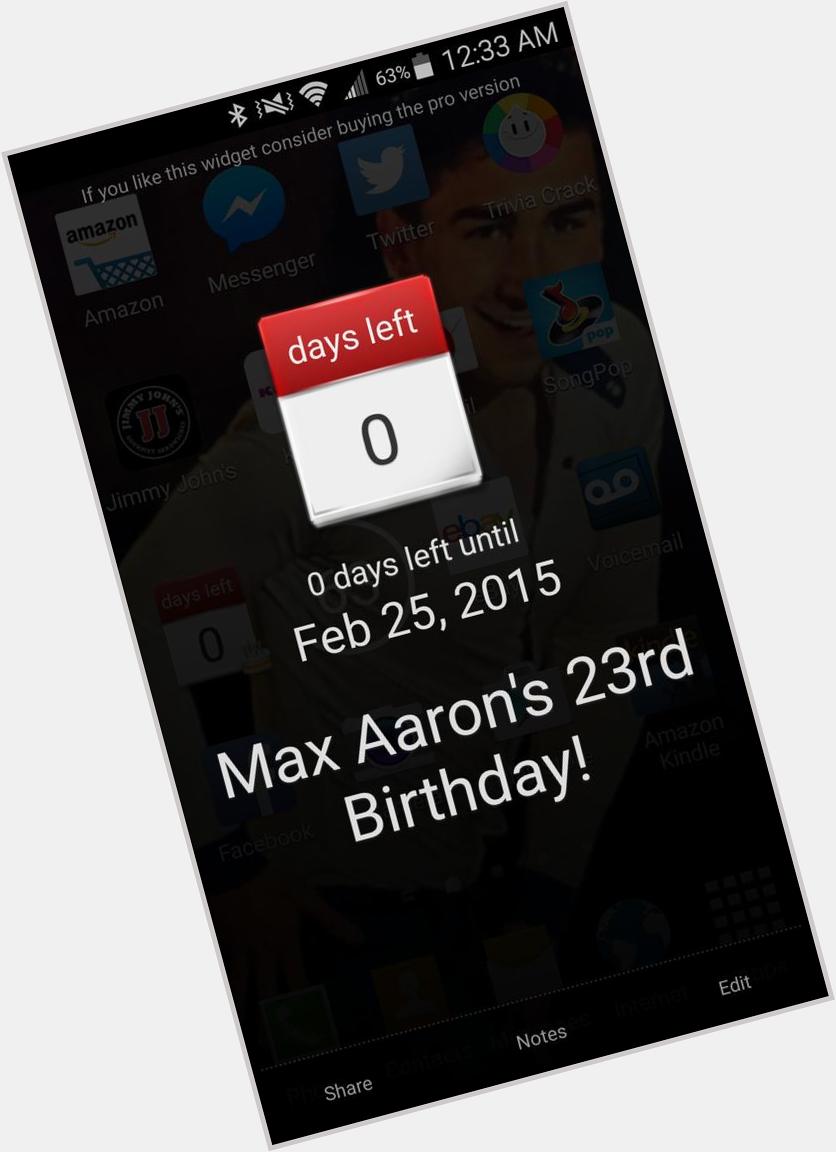  Happy 23rd Birthday Max Aaron! 