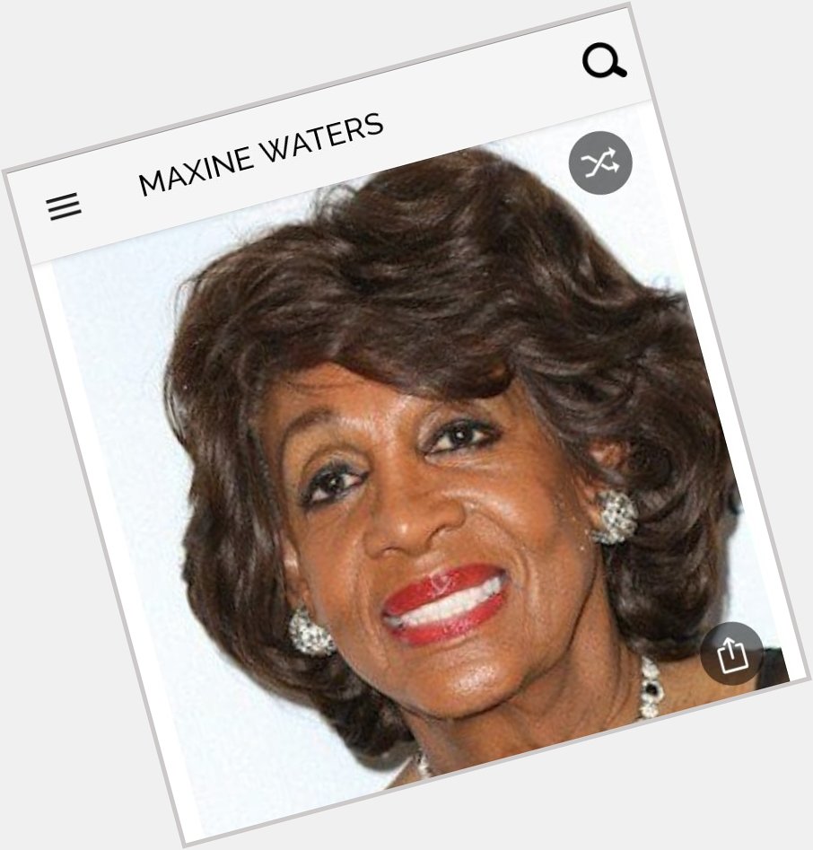 Happy birthday to this great politician.  Happy birthday to Maxine Waters 
