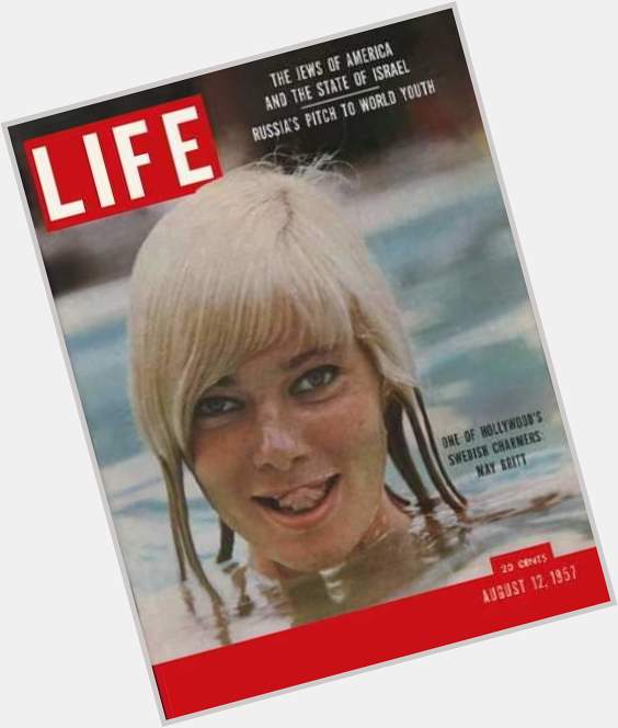 Happy birthday May Britt on the cover of Life Magazine August 12 1957.    