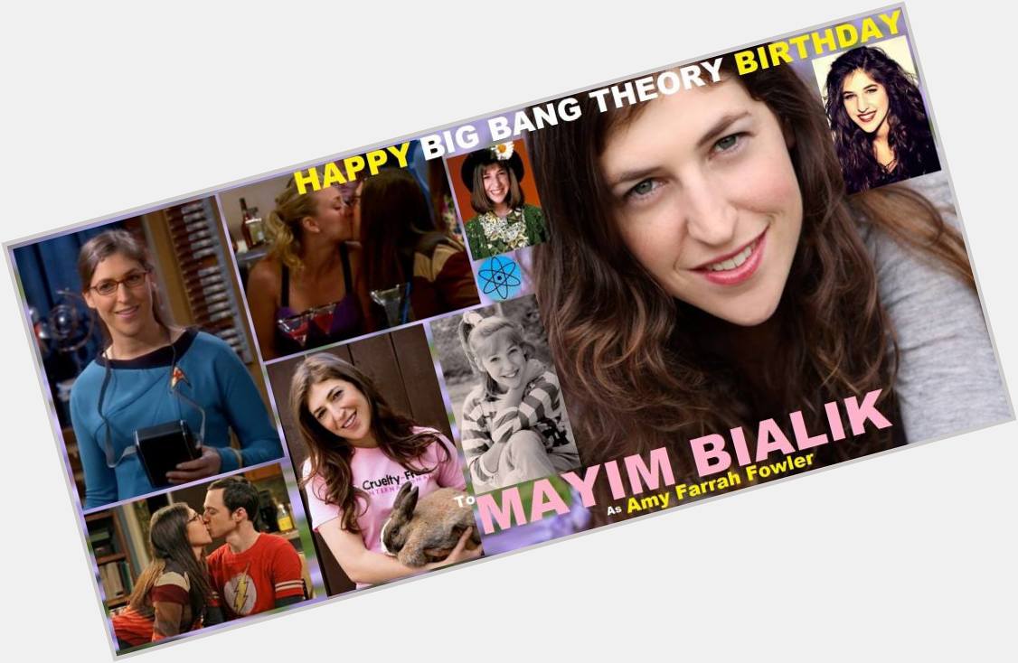 Happy birthday to Mayim Bialik, born December 12, 1975.  