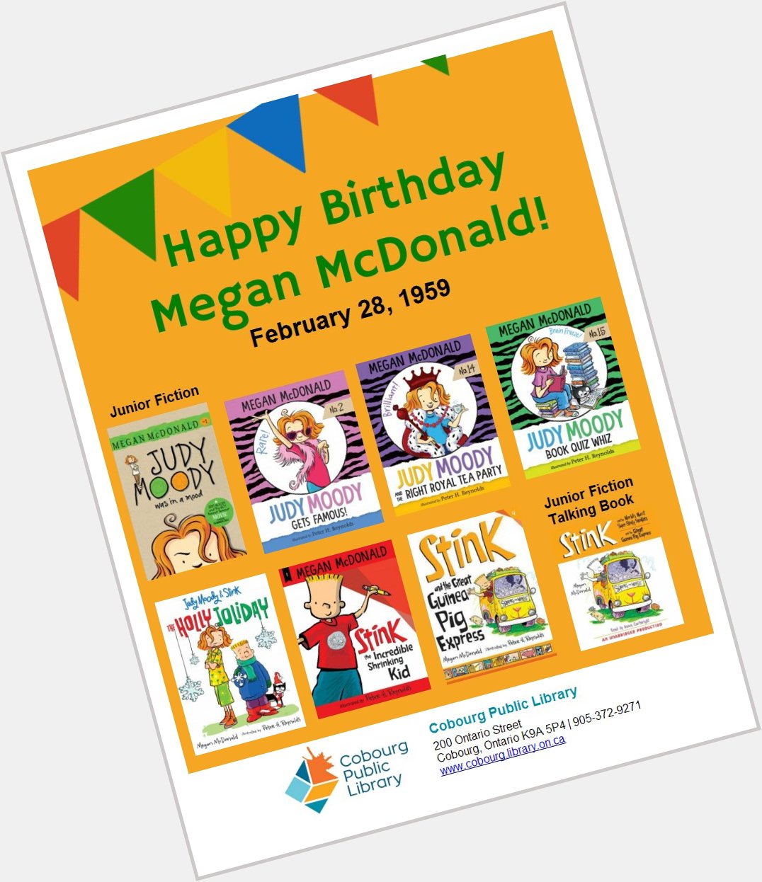 Happy Birthday Megan McDonald!  