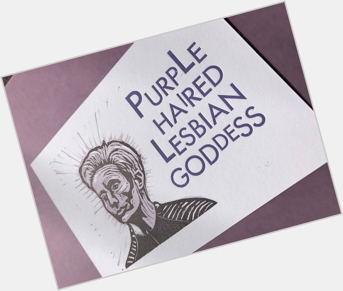 Happy birthday Megan Rapinoe! Purple Haired Lesbian Goddess print  
