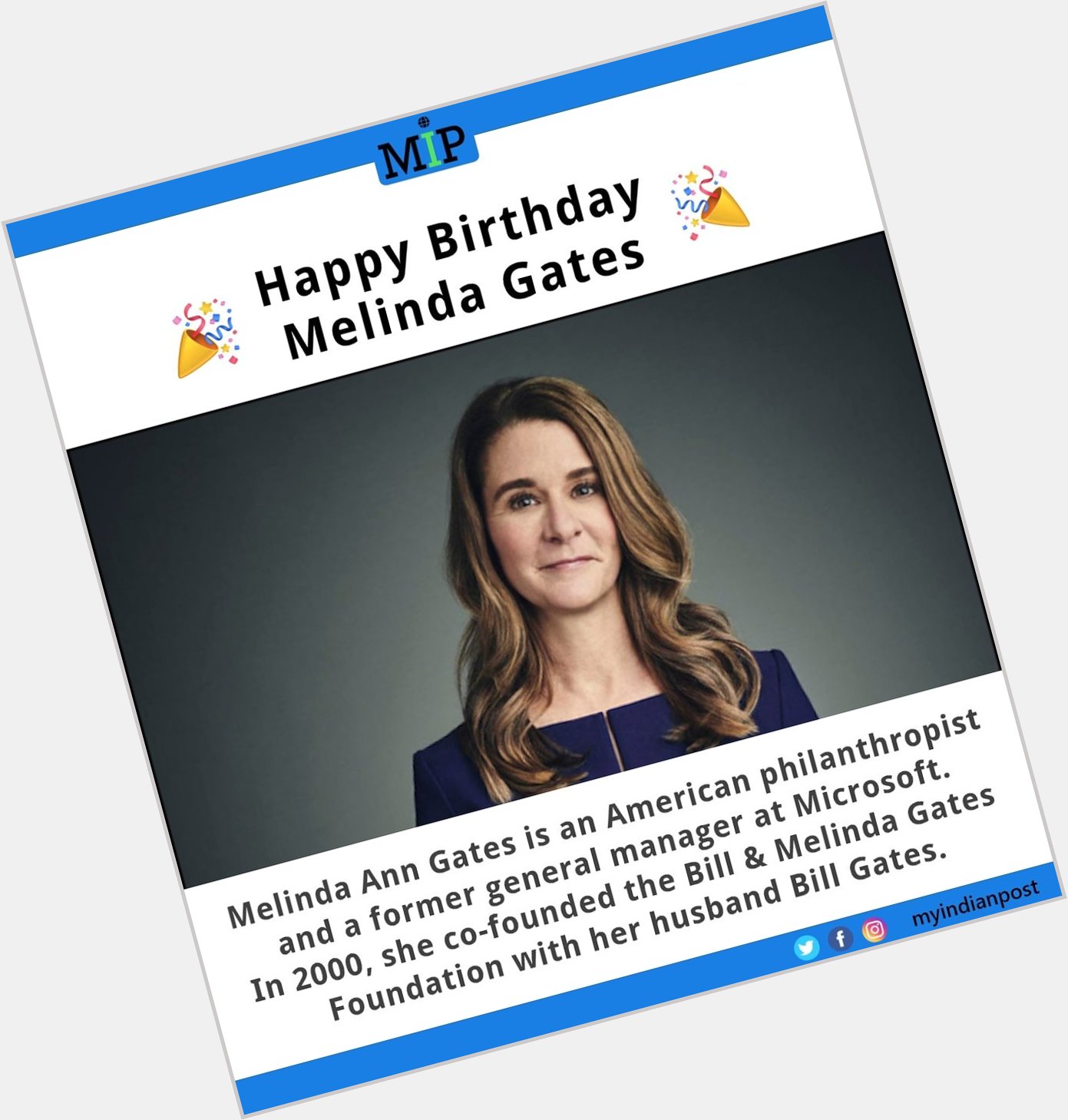 Happy Birthday  Melinda Gates     