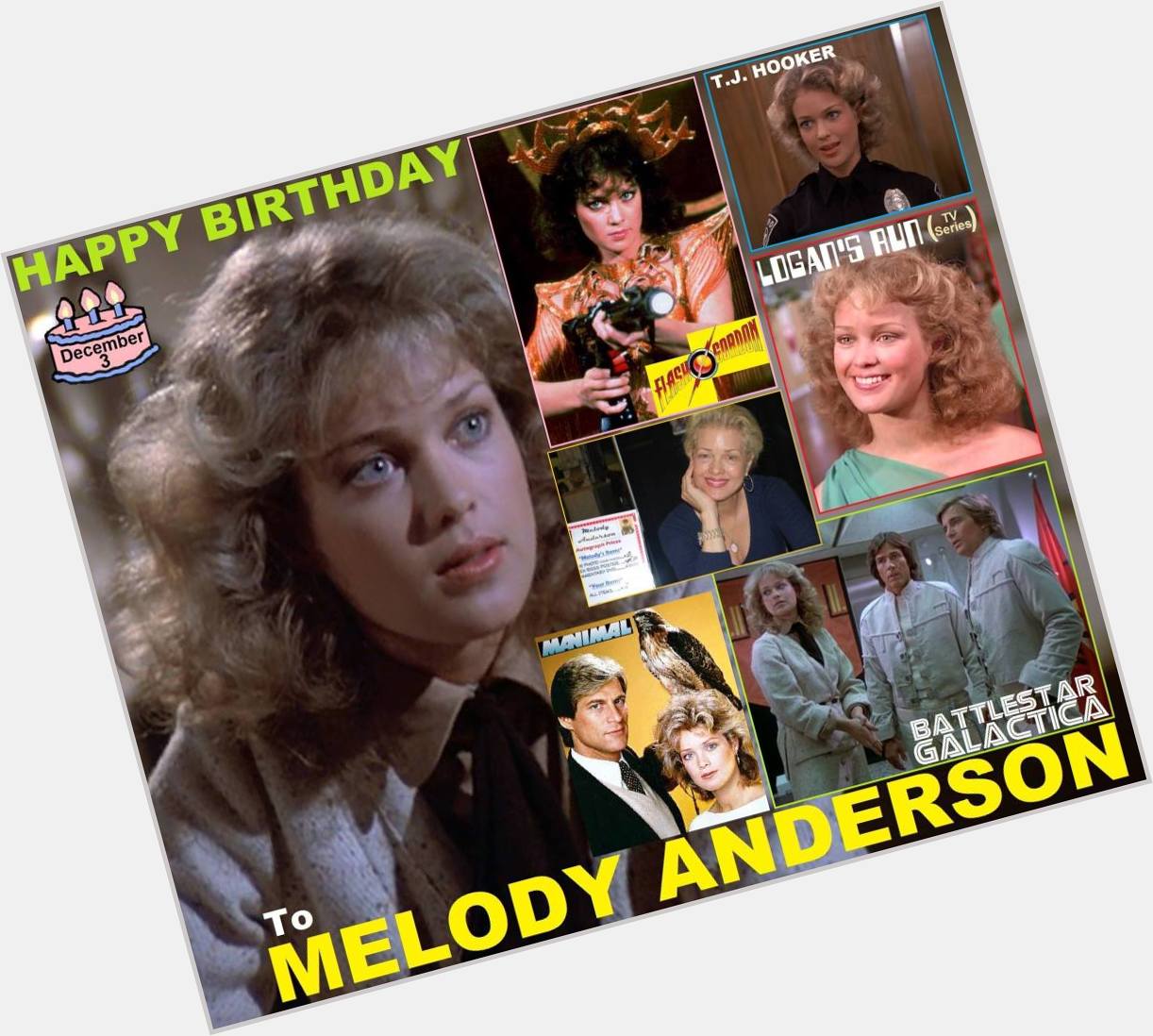 Happy birthday to Melody Anderson who was born December 3, 1955.  