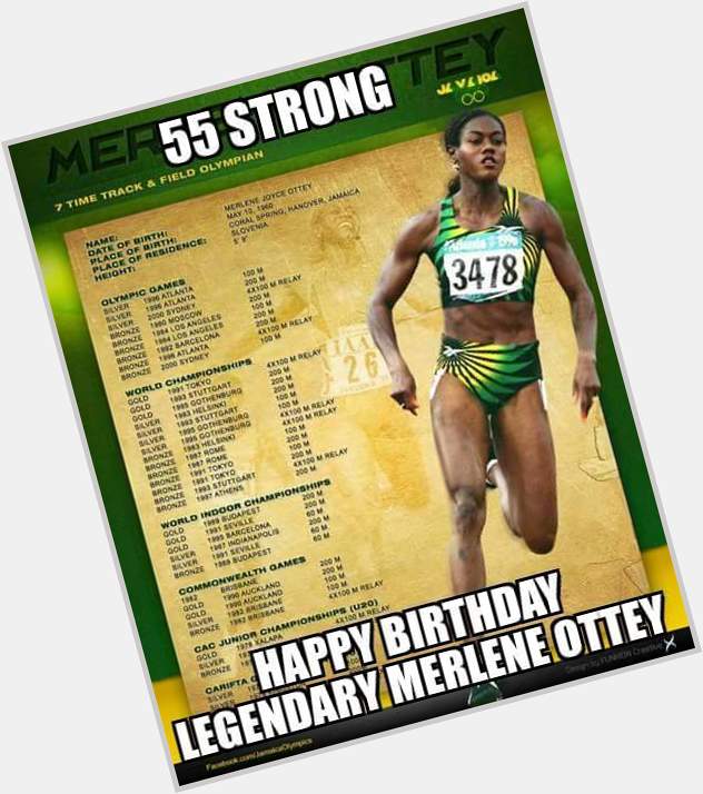 Happy birthday to the remarkable Merlene Ottey. 