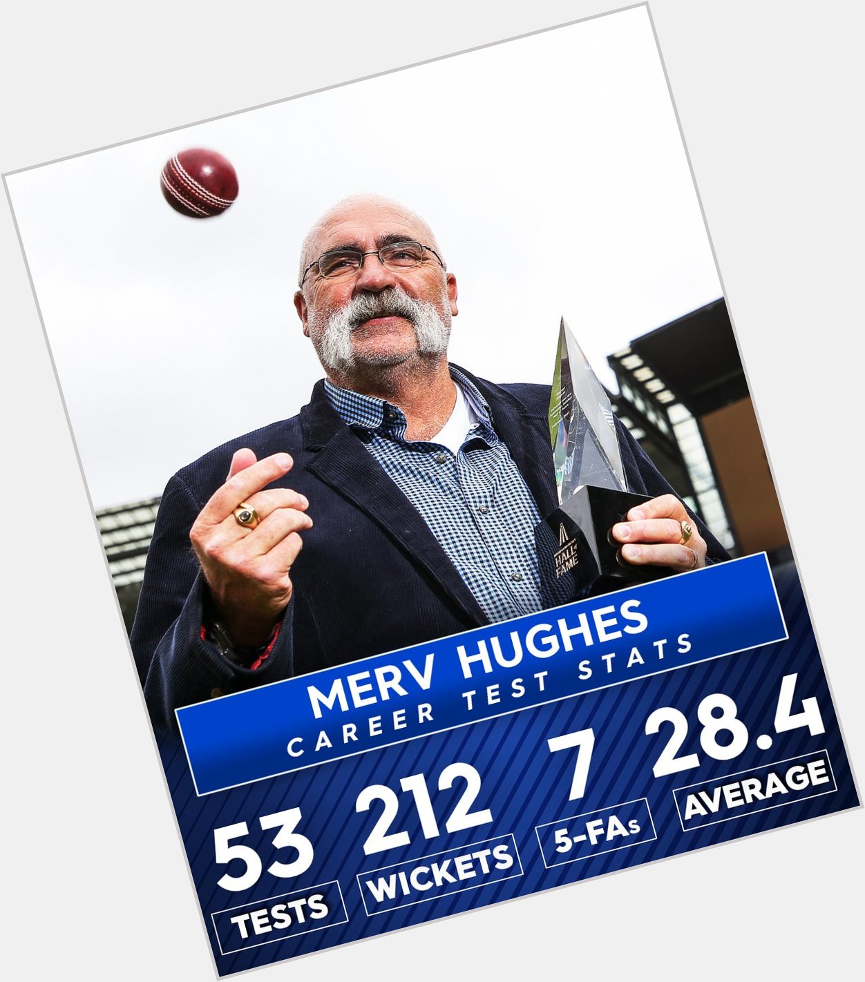 Happy birthday to Australia\s greatest moustache (and Hall of Fame cricketer); Merv Hughes!     