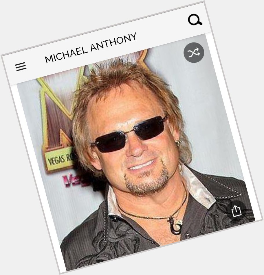 Happy birthday to this great guitarist from Van Halen. Happy birthday to Michael Anthony 