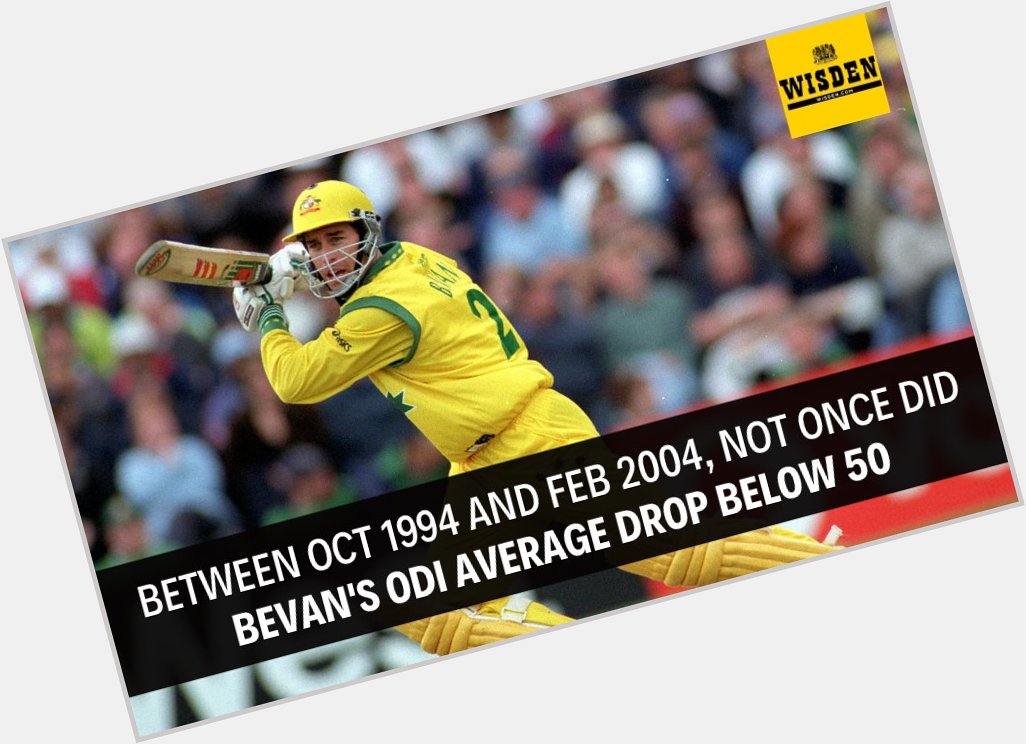 Happy birthday, Michael Bevan!

Greatest ODI finisher ever? 