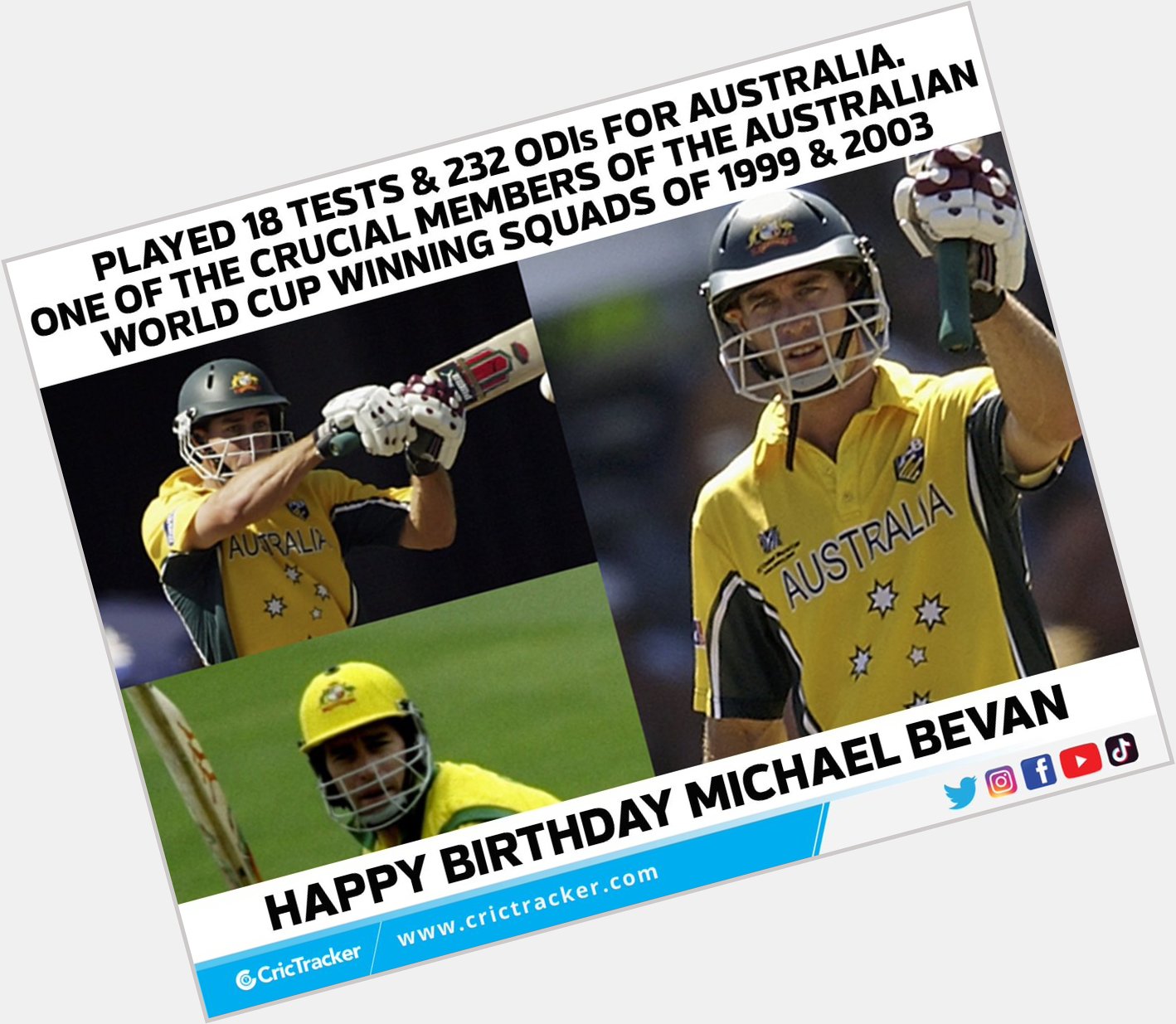 Wishing Michael Bevan a very happy birthday.     