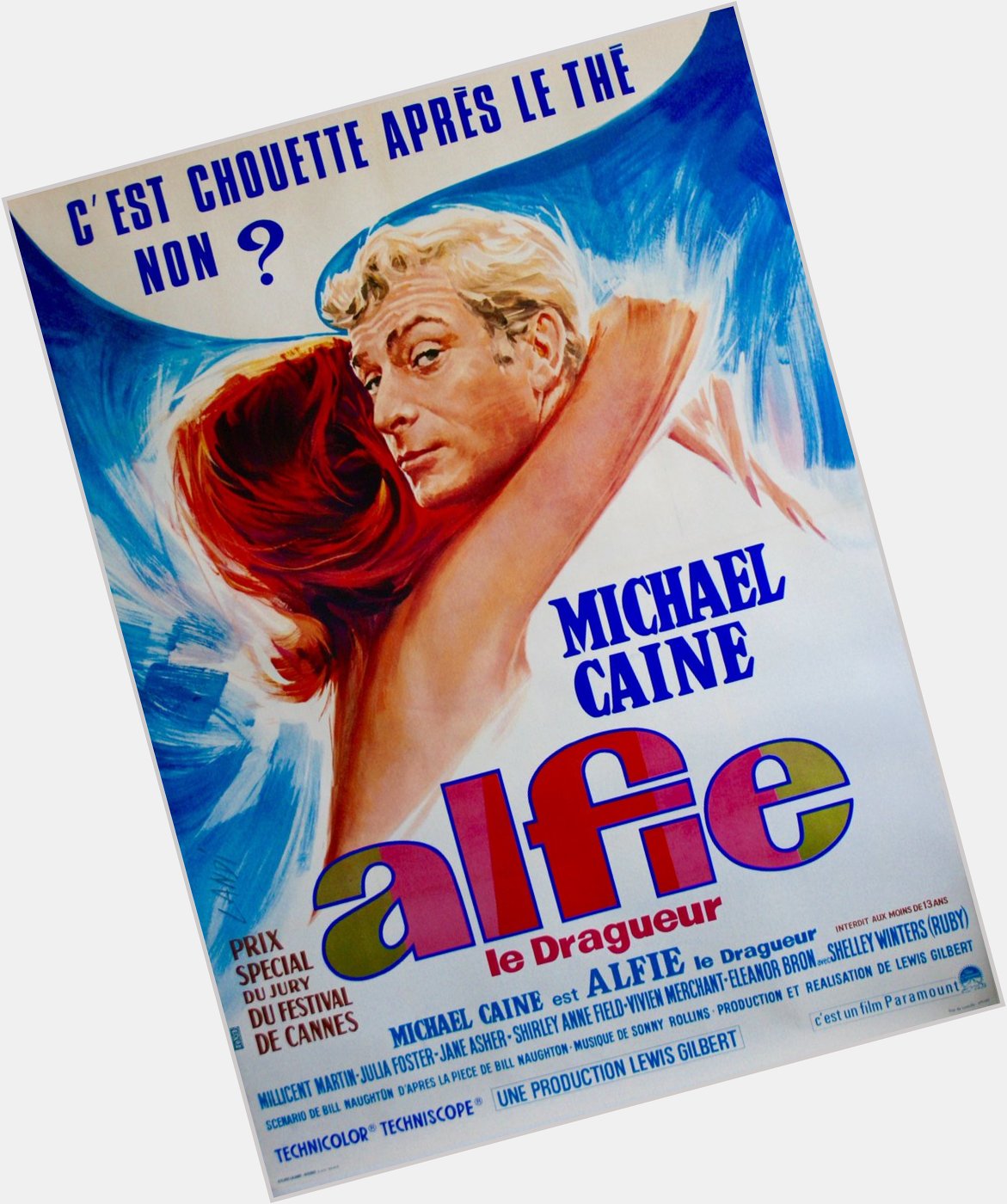 Happy birthday to Michael Caine - ALFIE - 1966 - French release poster - Art by Michel Landi 