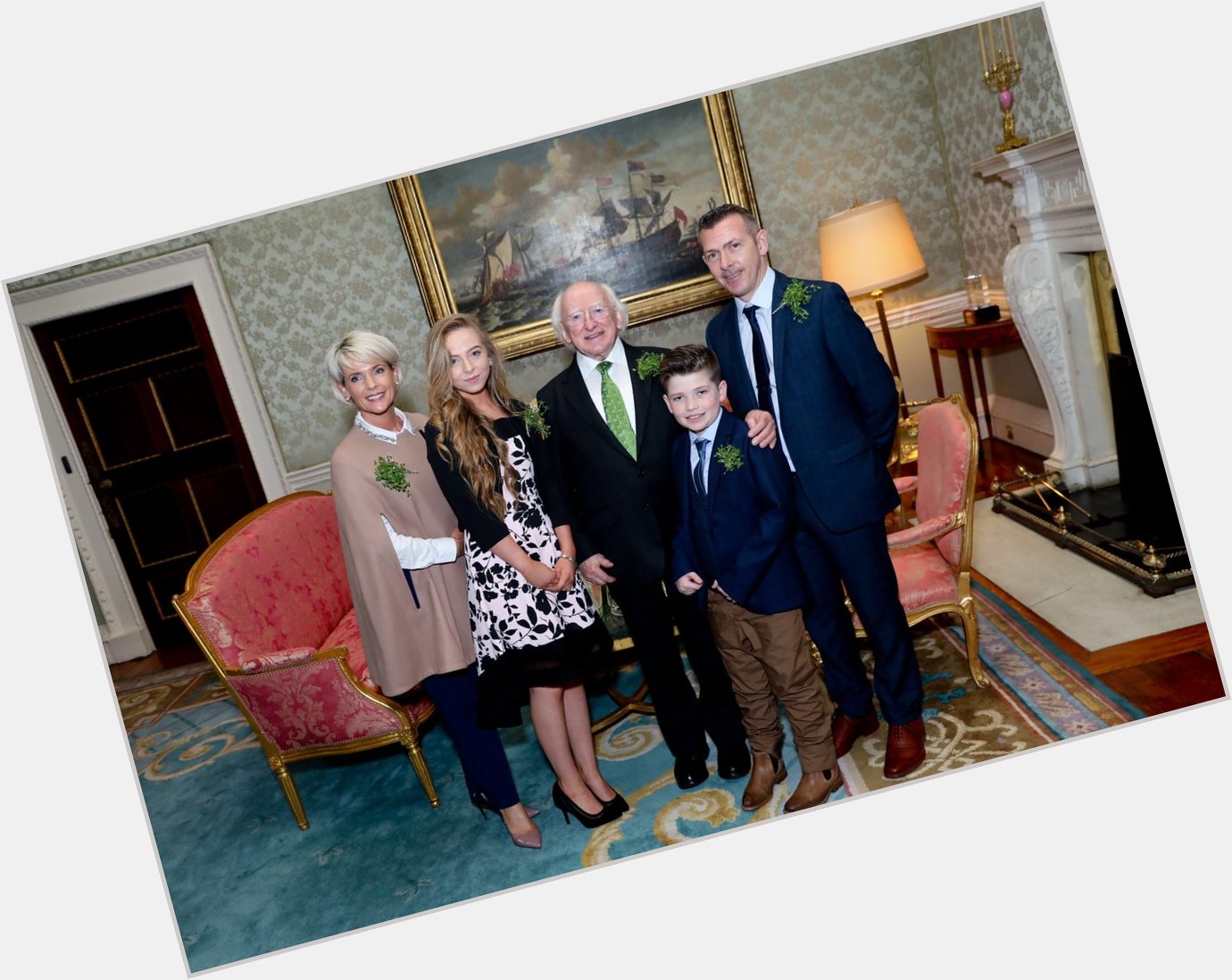 Happy birthday President Michael D Higgins from the Deehan family 
