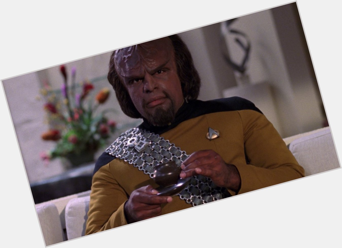 Good tea. Nice house. Happy birthday, Michael Dorn! 