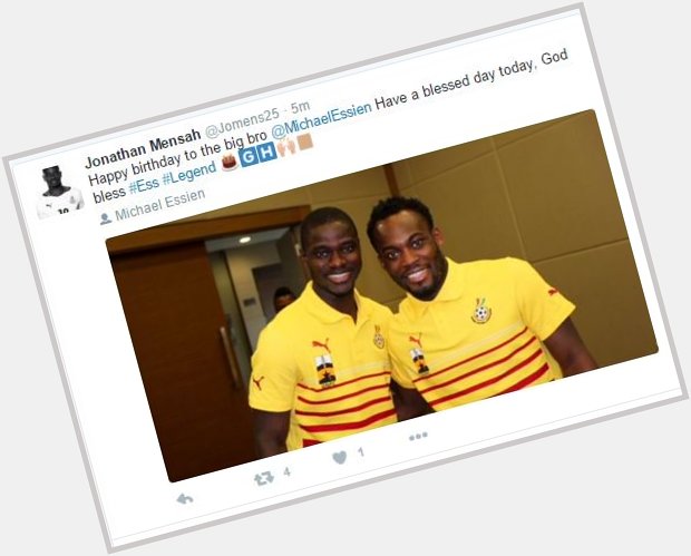 PHOTOS: Black Stars players take to social media to wish Essien a happy 33rd birthday. More:  