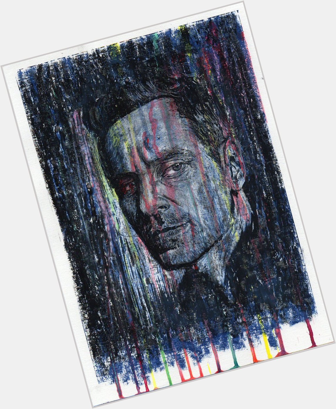 Happy birthday Michael Fassbender! This picture: oil and ink on acrylic paper, 21cm x 30cm. 
