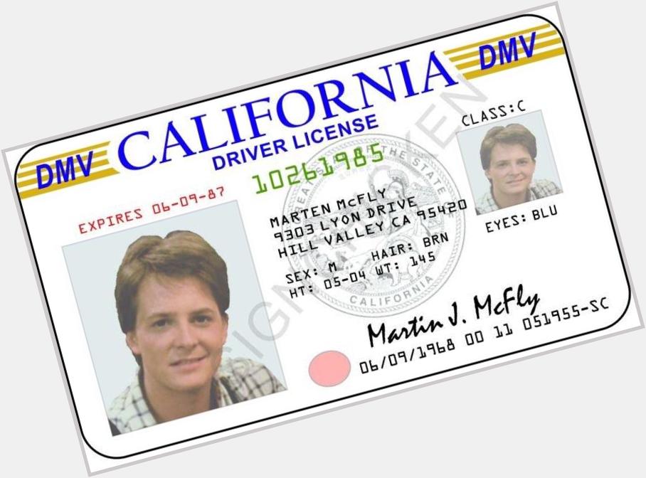 MT: Happy Birthday Michael J. Fox    Driver License 