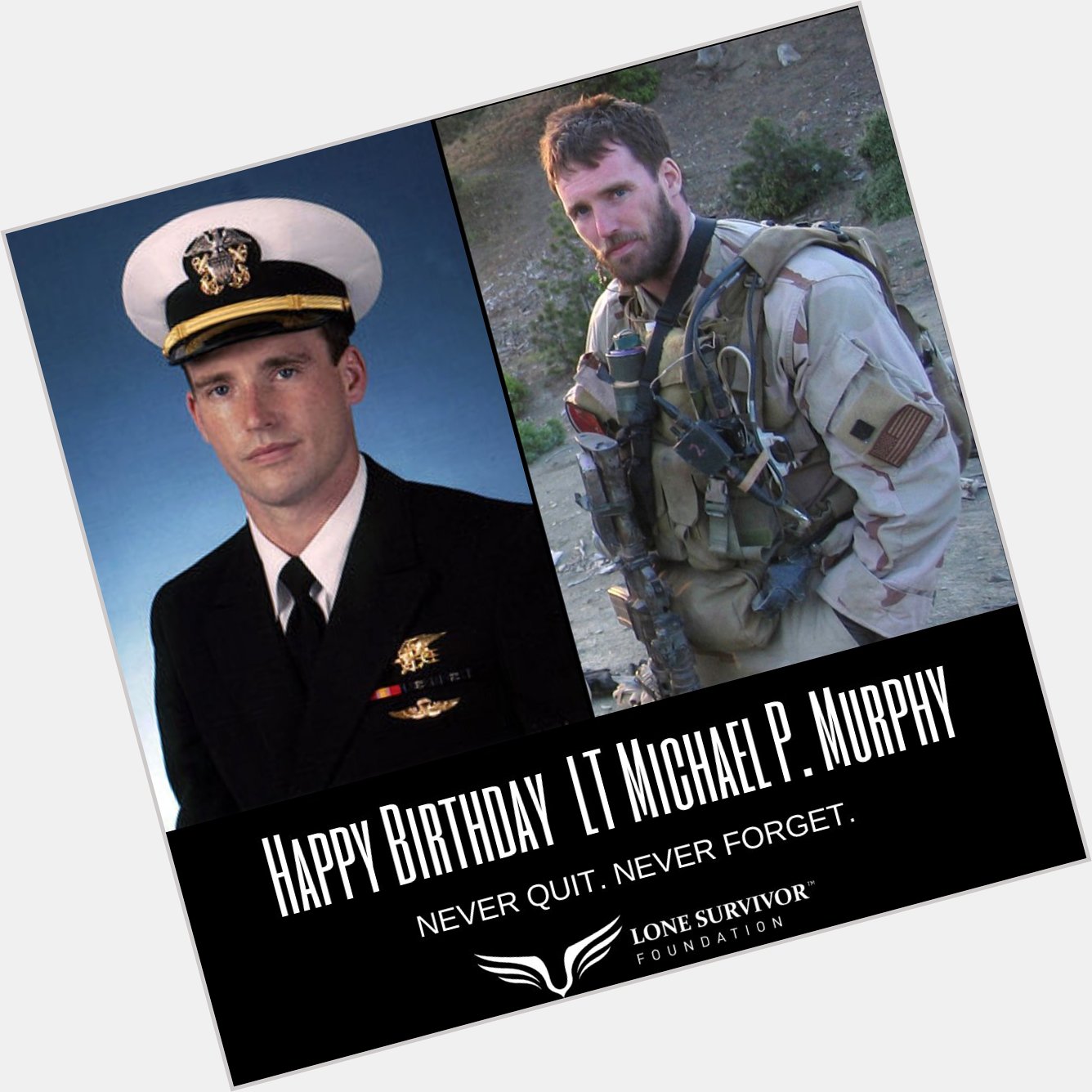 Today we celebrate the life of Lieutenant Michael P. Murphy.  Happy Birthday, Murph.  Never Forget. 