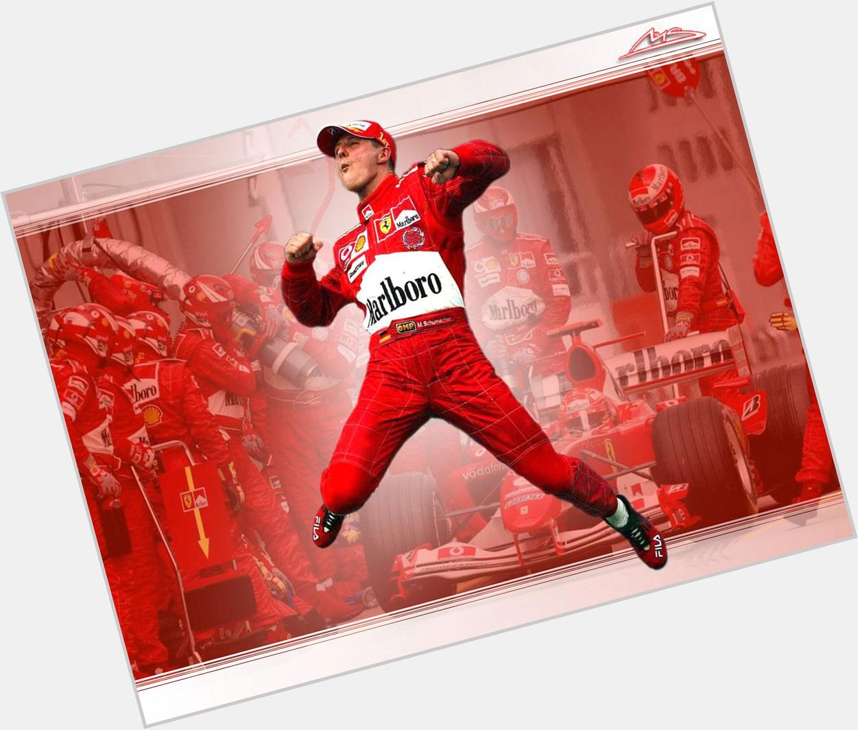 Happy Birthday to the best F1 Driver, the best podium jumper, Record king. \"Michael Schumacher\". 