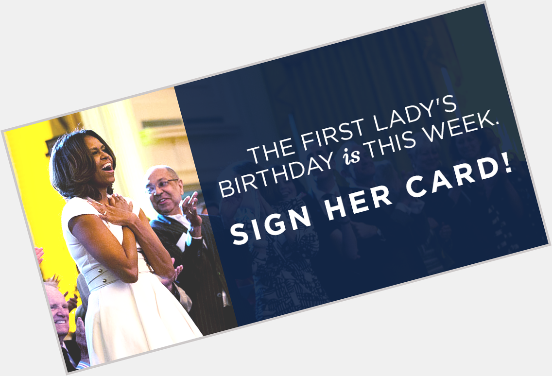 Sign Michelle Obama\s card:  