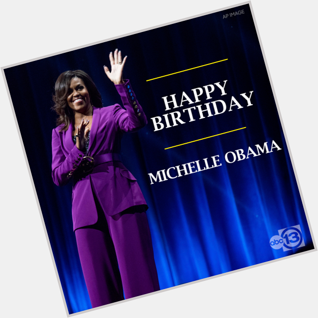 Happy Birthday! The former first lady Michelle Obama turns 56 today. 
 