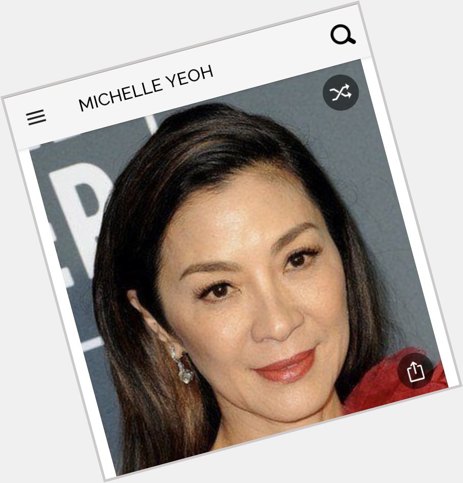 Happy birthday to this great actress.  Happy birthday to Michelle Yeoh 