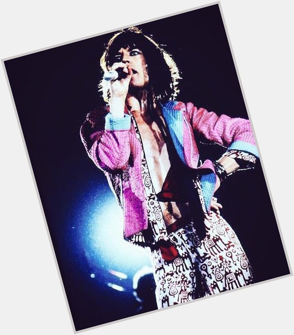 Happy Birthday Mick Jagger!!!! 
My mom took this photo of you in 1975.      