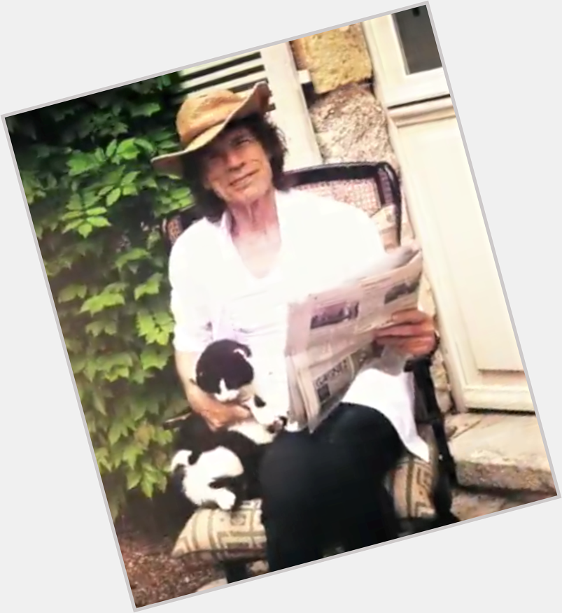 Happy Birthday to Mick Jagger, cat lover.
(He\s also in The Rolling Stones.) 