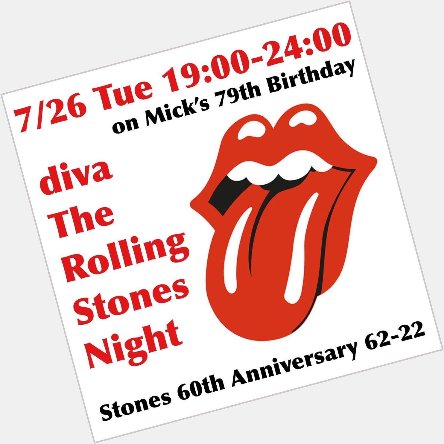            Stones   Happy 79th Birthday Mick Jagger Stones 60                                     