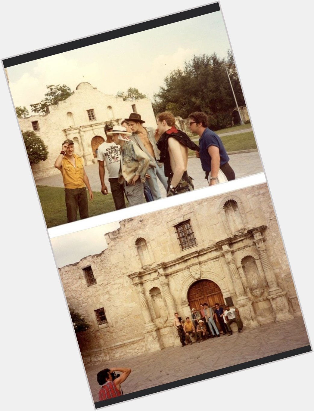   The Clash at the Alamo visiting Joe Ely. Happy birthday Mick Jones. 