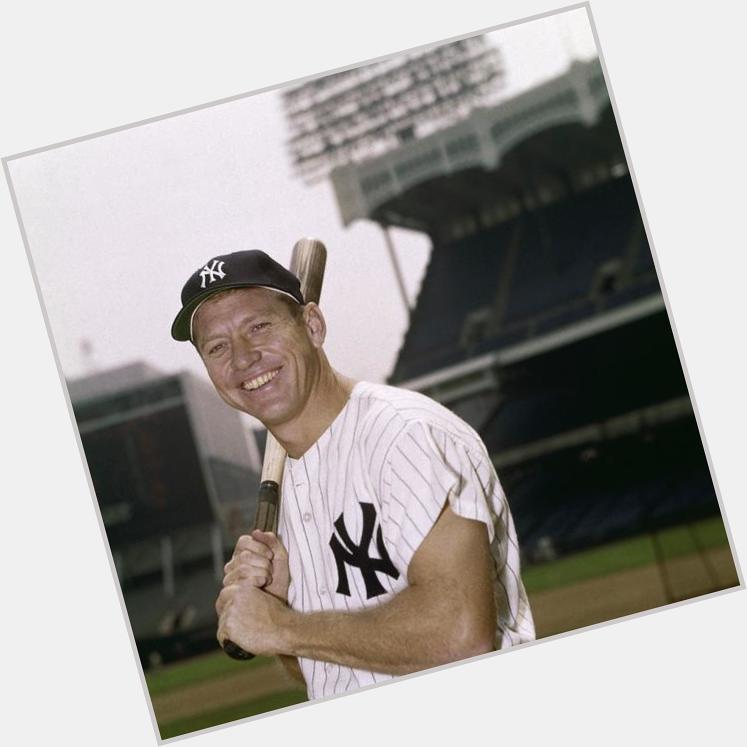   . legend Mickey Mantle was born on this date in 1931.  Happy Bday Mick!