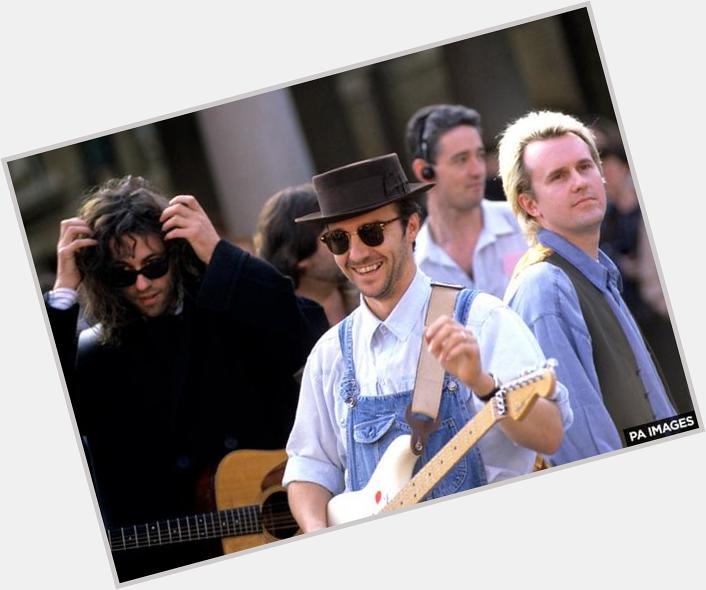 Happy 61st birthday to Midge Ure, seen here wearing a hat and hanging out with a Boomtown Rat and a Howard Jones. 