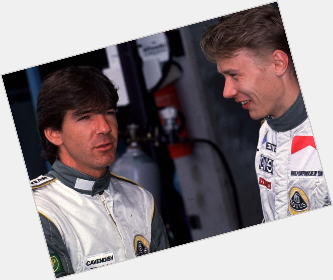 Happy Birthday to former Tyrrell and Lotus driver, Julian Bailey. Here with Mika Hakkinen, 1991. 