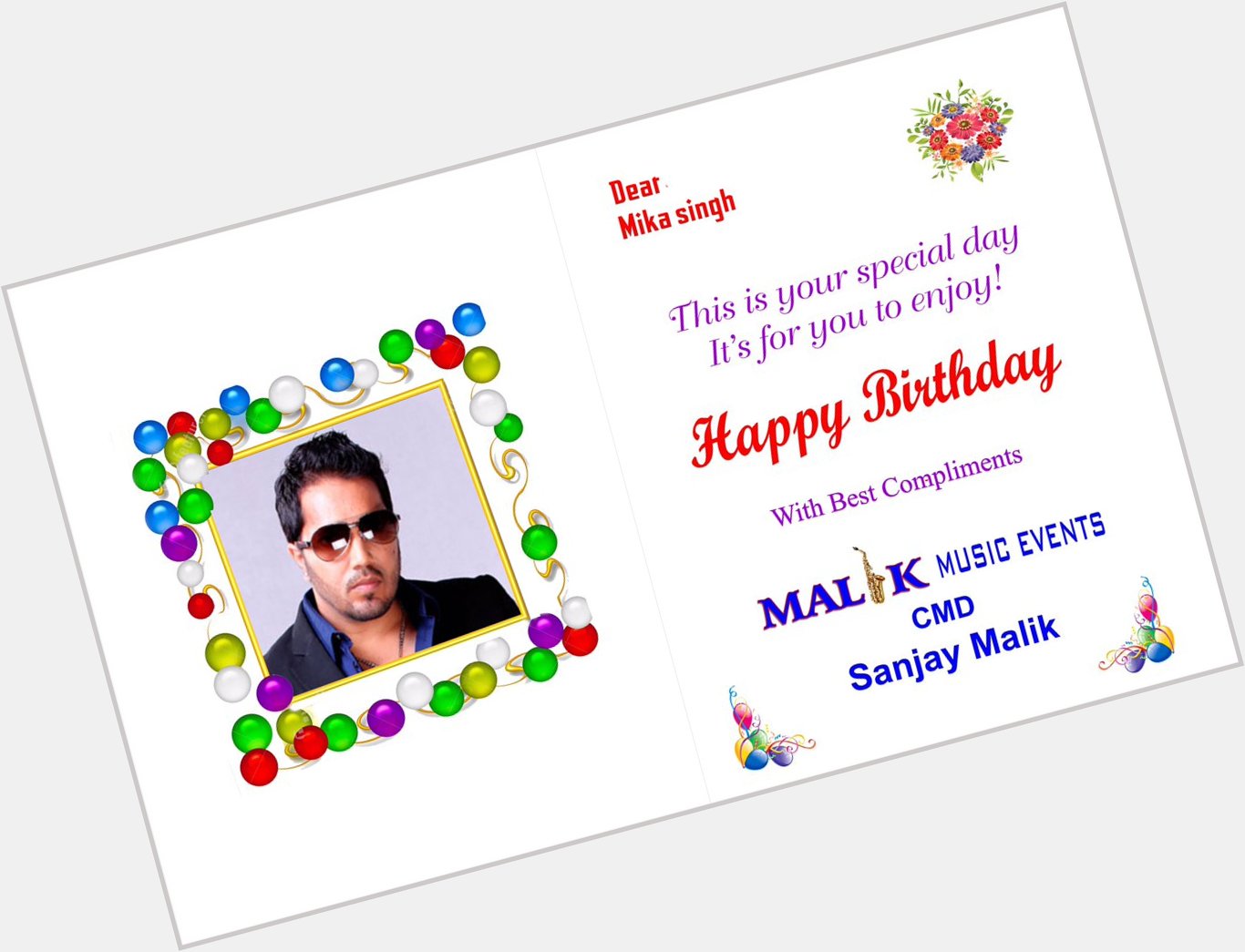 King of voice my younger brother Bollywood Playback singer Happy Birthday king mika singh mata rani bless you 