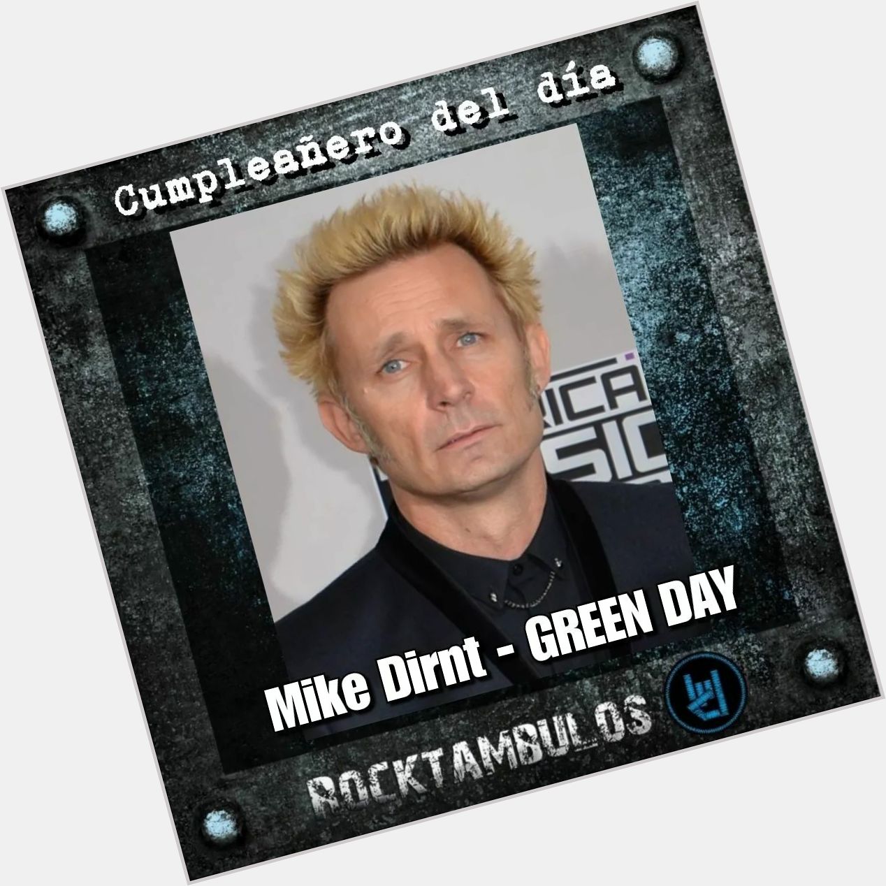 50 años está cumpliendo el gran Mike Dirnt, bajista de Green Day Happy birthday Mike 