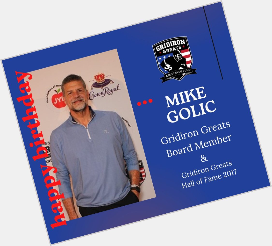 Join us in wishing a very Happy Birthday to Mike Golic!!   